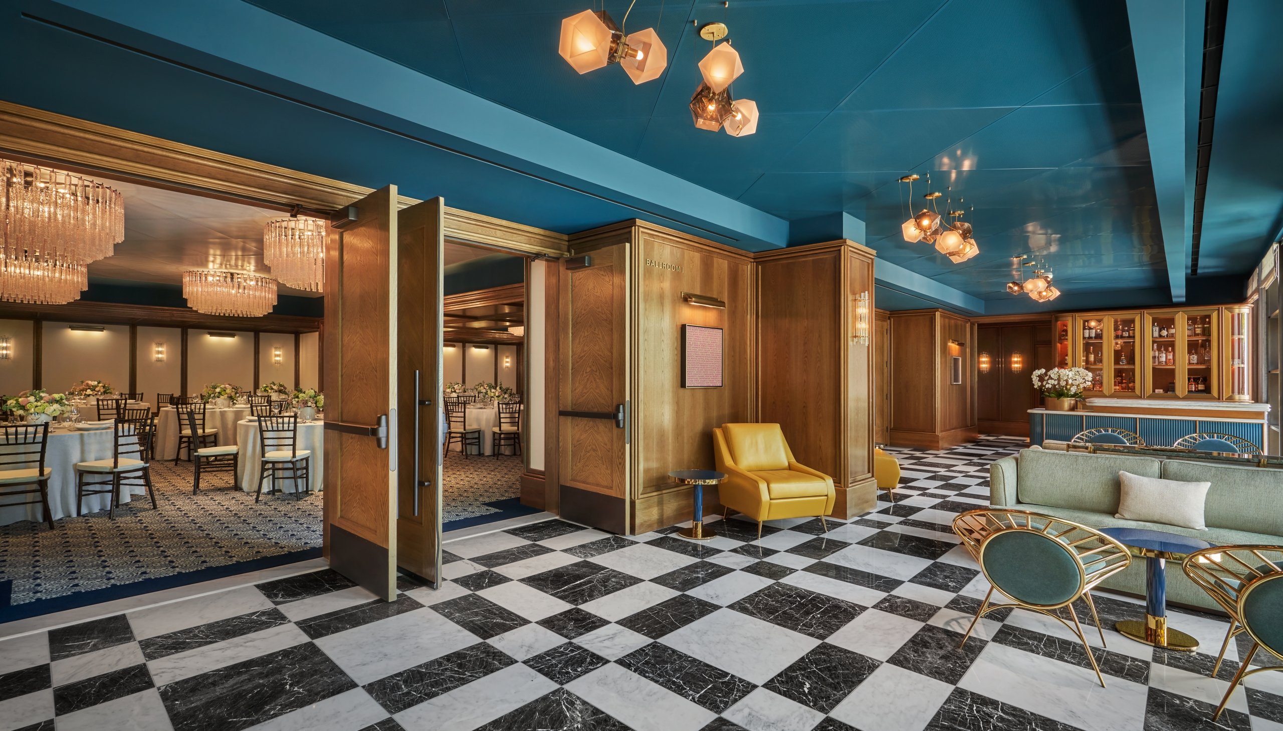 The ball room foyer at The Sun Rose connecting to The Ball Room