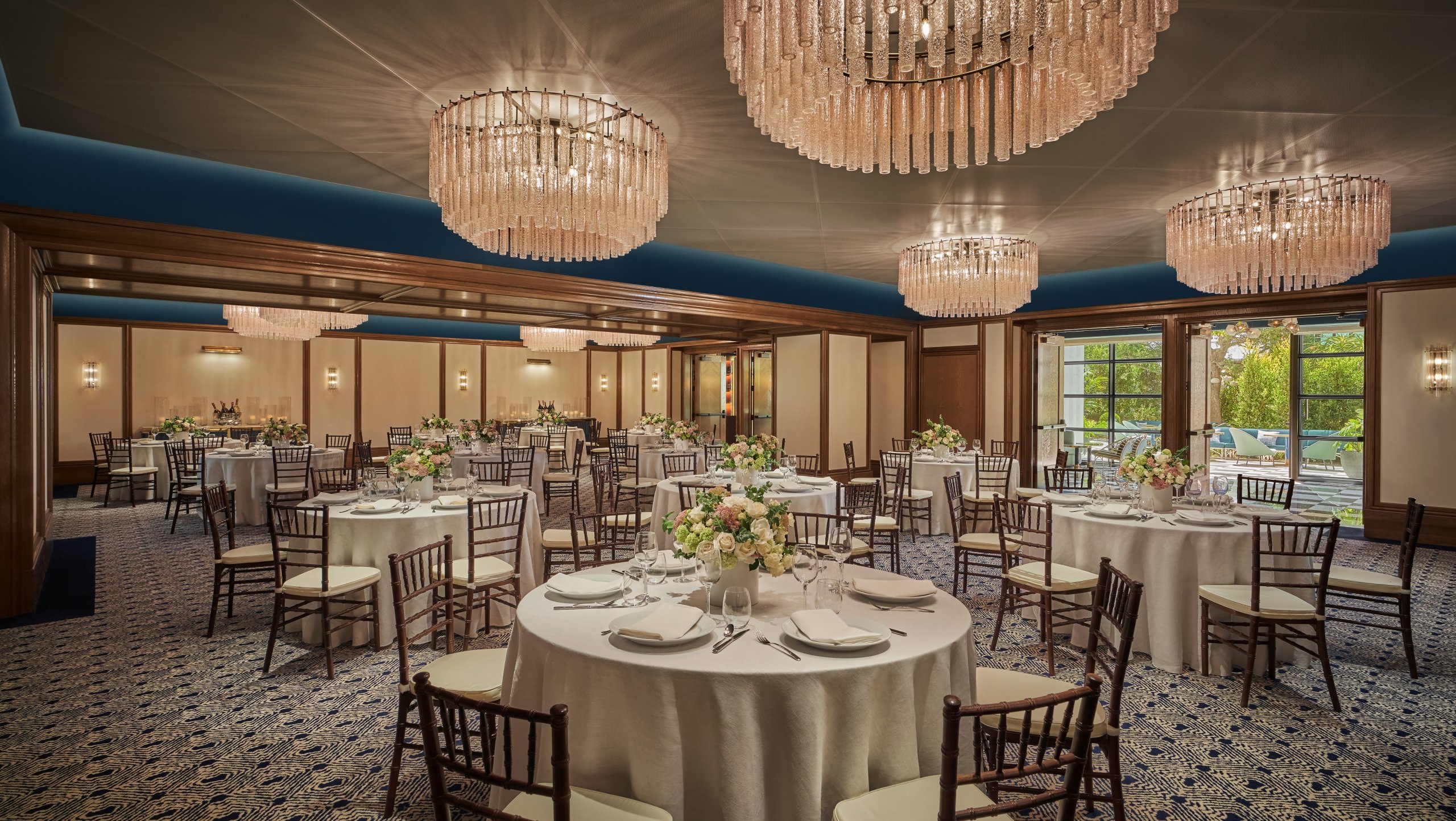 The Ballroom set up for a reception at The Sun Rose