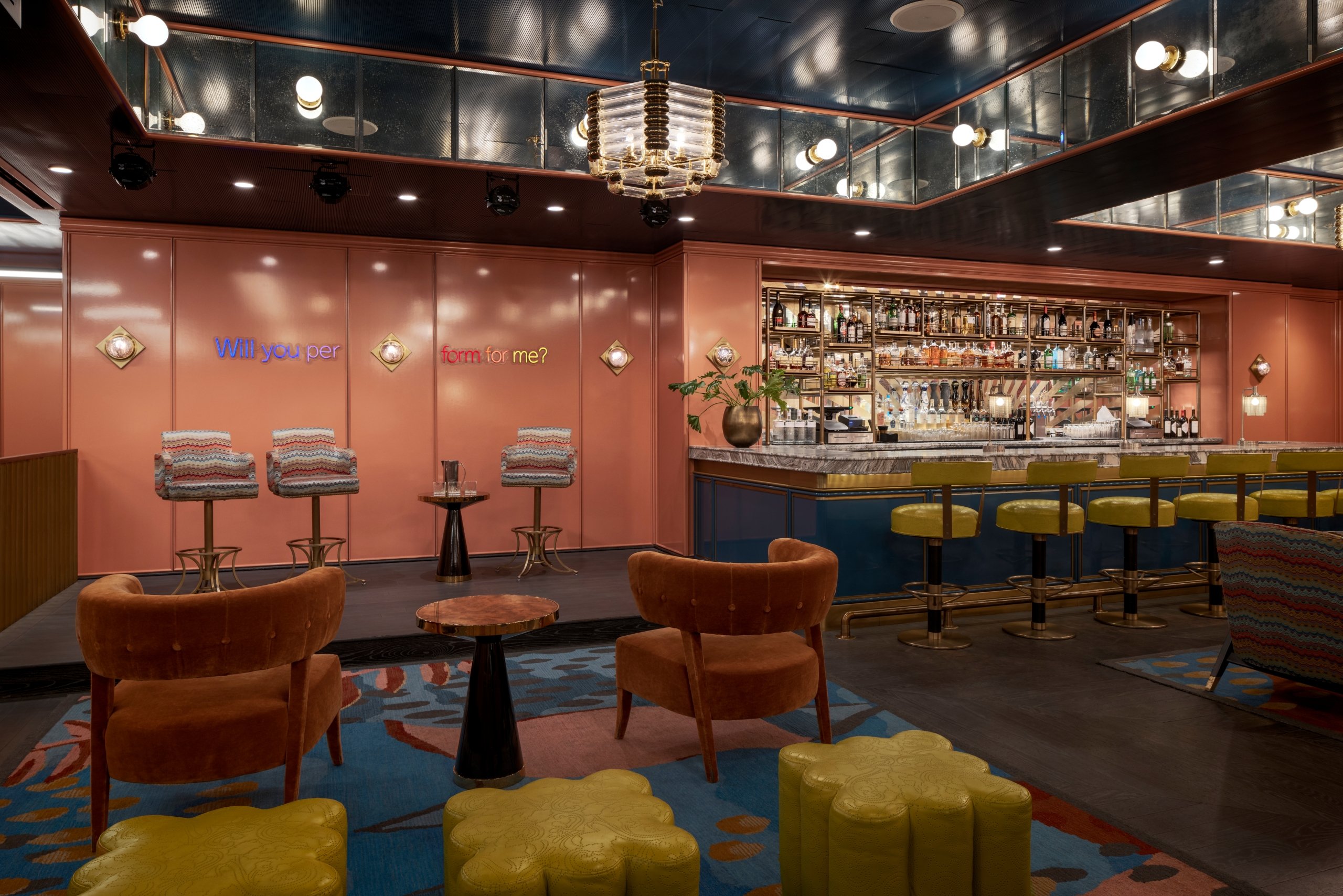 Bar side dining area at The Sun Rose