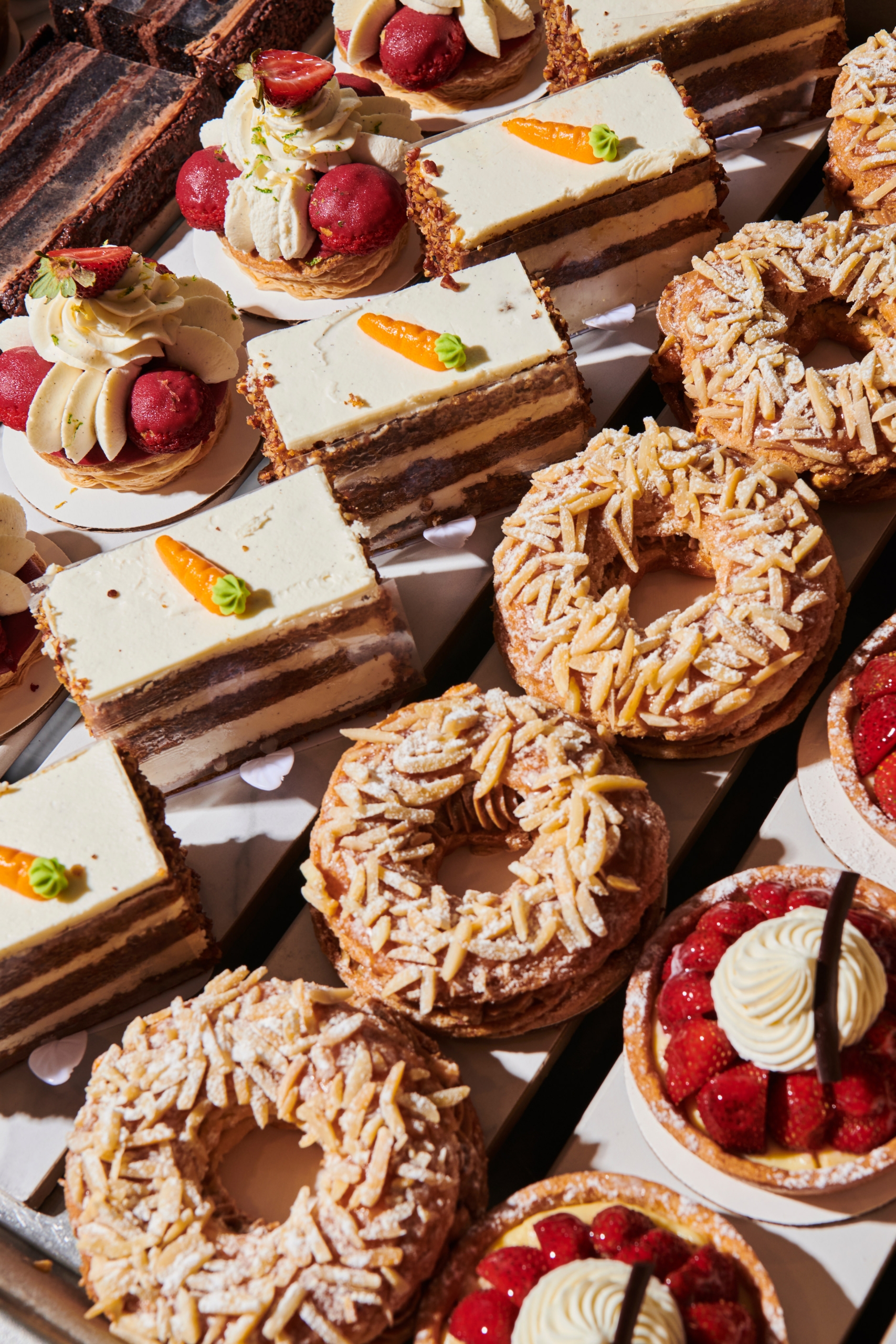 Close up of freshly prepared desserts from The Sun Rose