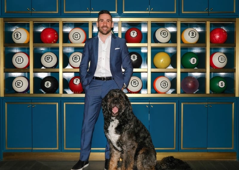 Christopher Saputo pictured with his dog, Senna