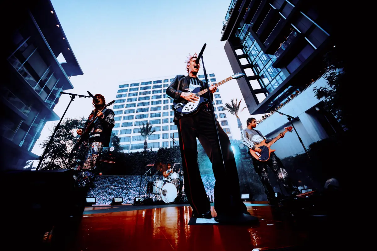 5 Seconds of Summer perform in the Piazza at The Sun Rose West Hollywood