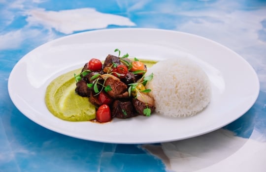 A plated meal from the restaurant Oleander.